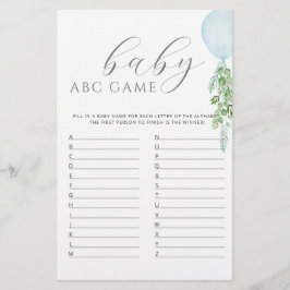 Chá de fraldas do Balão Azul ABC