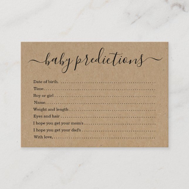 Chá de fraldas do cartão da previsão do bebê - (Frente)