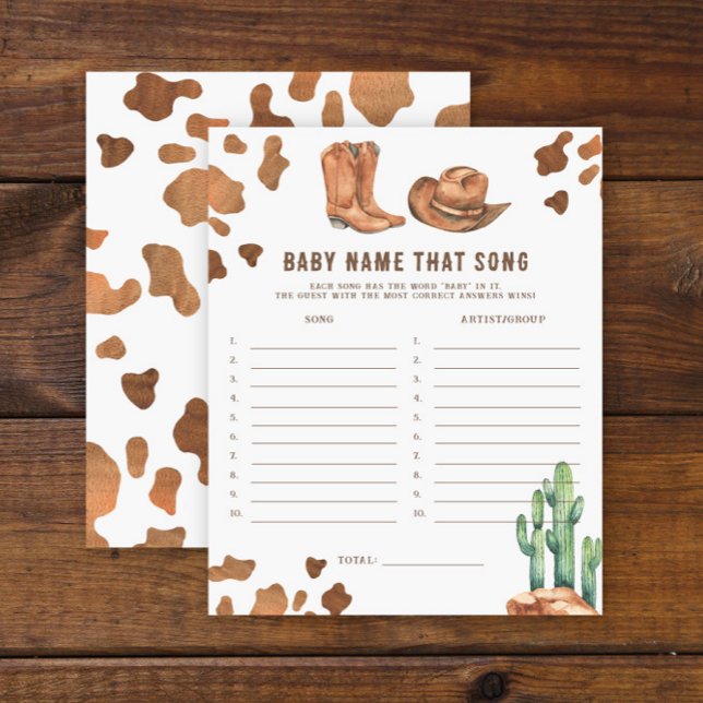 Chá de fraldas do Cowboy - O nome do bebê dessa mú (Criador carregado)