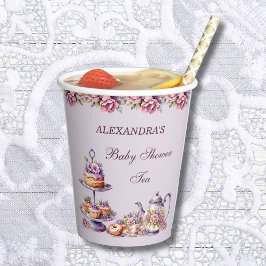 Chá de fraldas do Lilac Pink Floral Tea Party