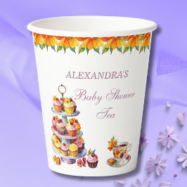 Chá de fraldas do Partido Lilac Tea Floral Rosa