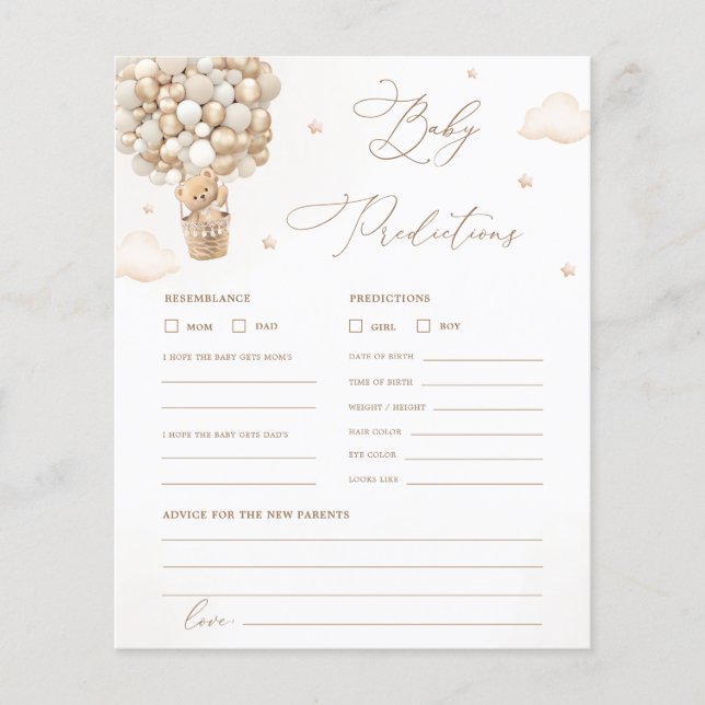 Chá de fraldas do Urso de Teddy e Jogo de Conselho (Frente)