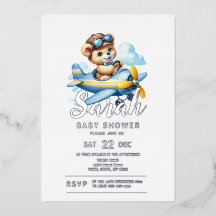 Chá de fraldas do Urso de Teddy Voador