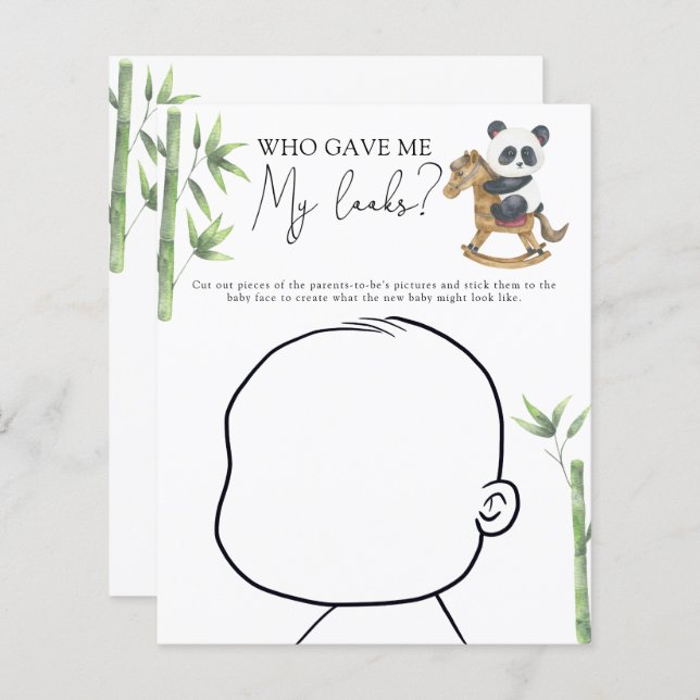 Chá de fraldas do urso Panda (Frente/Verso)