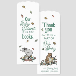 Chá de fraldas Do Woodland Storybook Obrigado A Fa