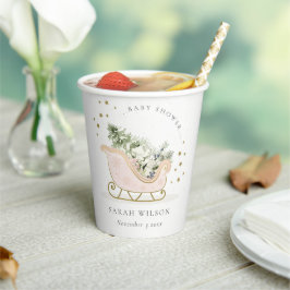 Chá de fraldas Dourado de inverno , cor-de-rosa-br