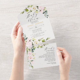 Chá de fraldas e Livros Infláveis Elegante Blush