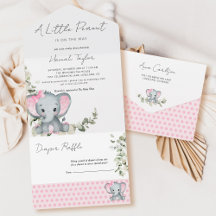 Chá de fraldas Elefante