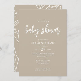 Chá de fraldas Elegante Mínimo Moderno | Convite