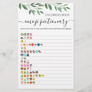 Chá de fraldas Emoji Pictionary com o jogo Respost