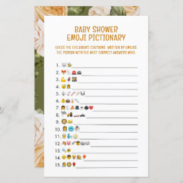 Chá de fraldas Emoji Pictionary Game