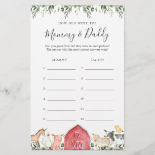 Chá de fraldas fazenda Quantos Anos Tinham O Cartã