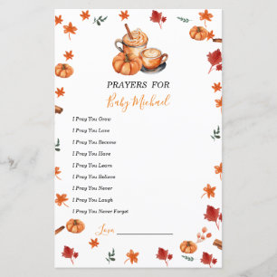 Chá de fraldas Fazendo Pumpkin Spice Prayers para