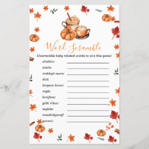 Chá de fraldas Fazendo Pumpkin Spice Scramble