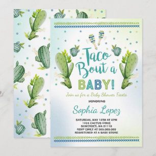 Chá de fraldas Fiesta Convite Taco Bout Um Bebê
