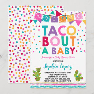 Chá de fraldas Fiesta Convite Taco Bout Um Bebê