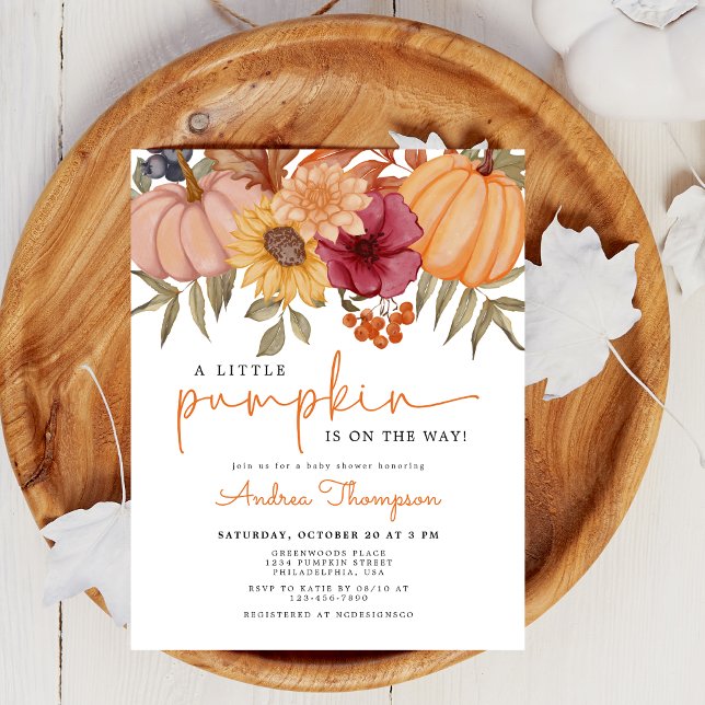 Chá de fraldas Floral de Abóbora de Abóbora do Orç (Criador carregado)