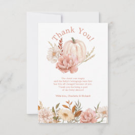 Chá de fraldas Floral de Abóbora de Queda Cartões