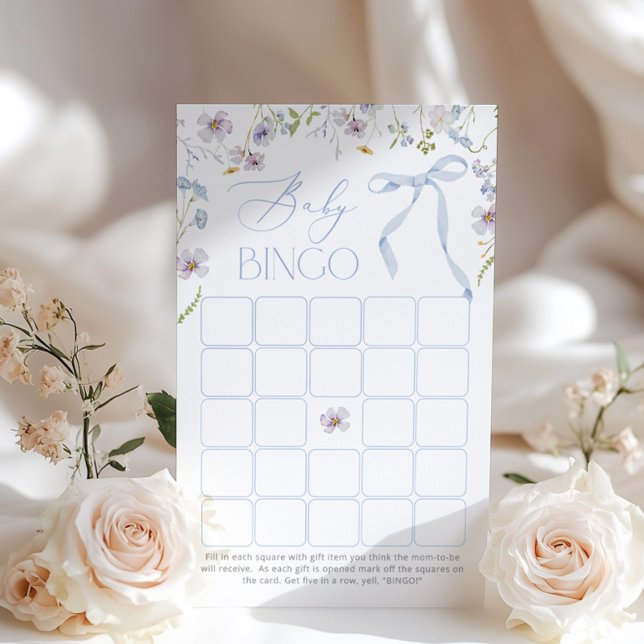 Chá de fraldas Floral de Bebê Azul Arco (Criador carregado)