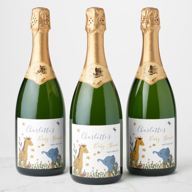 Chá de fraldas Floral De Bebês Cachos (Garrafas)