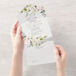 Chá de fraldas Floral Elegante Blush e conselhos