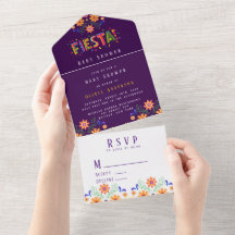 Chá de fraldas Floral Purple Fiesta