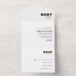 Chá de fraldas Formal Elegante Minimalista