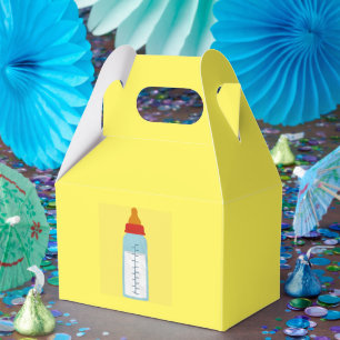 Chá de fraldas Frasco Favor Caixa Amarelo