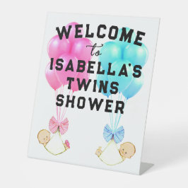 Chá de fraldas Gêmeos Menino e Rapariga