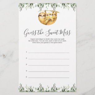 Chá de fraldas Leve Adivinha O Jogo Da Mess Doce