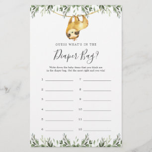 Chá de fraldas Leve adivinha o que há na Fralda?