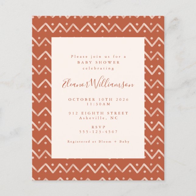 Chá de fraldas Linhas de Feira do Deserto de Orçam (Frente)