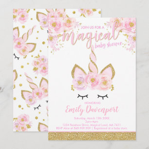 Chá de fraldas Mágico de Convite de Chá de fral