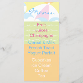 Chá de fraldas Menu Beach Ball