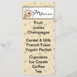 Chá de fraldas Menu "Dourado Black Stars Baby" (Be