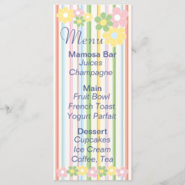 Chá de fraldas Menu "Flores e Faixa"