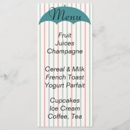 Chá de fraldas Menu "Umbrella Picnic"