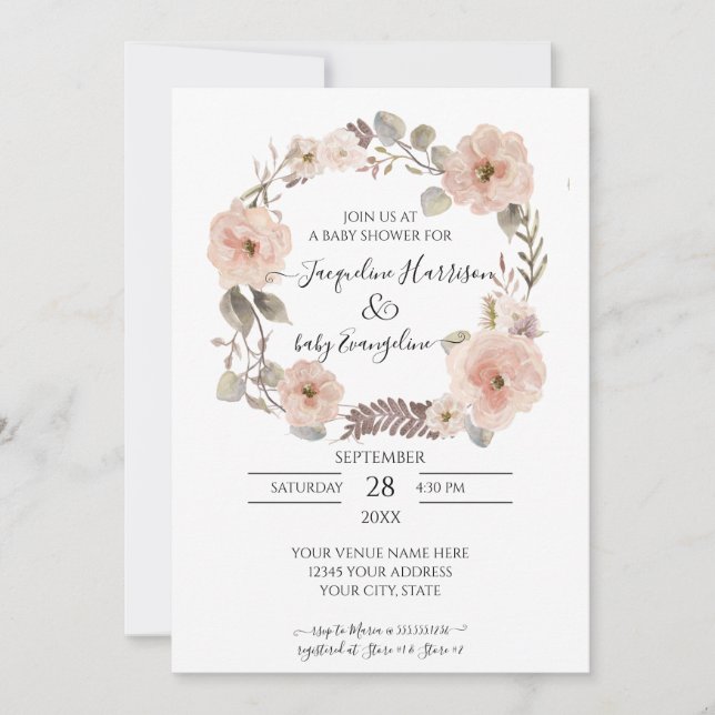 Chá de fraldas modelo (Frente)