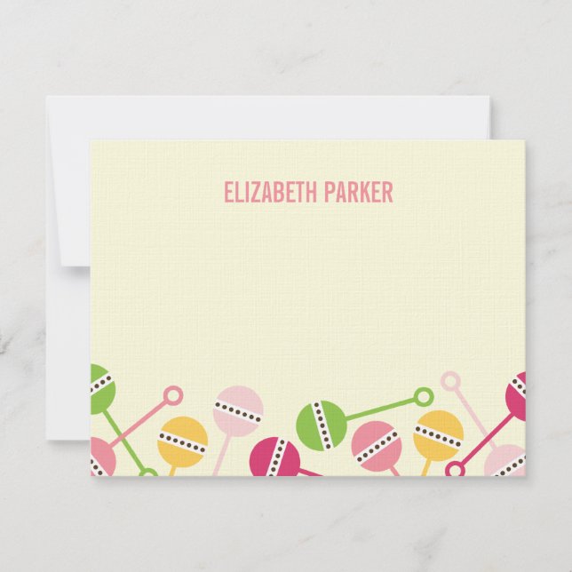 Chá de fraldas Modern Rattles Obrigado Cartões (Frente)