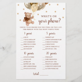 Chá de fraldas O que há no seu jogo telefônico Urs