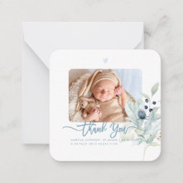 Chá de fraldas Obrigado Cartão de Nota de Script d