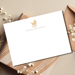 Chá de fraldas Obrigado Cartão de Nota Simples