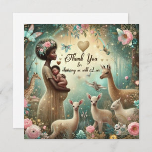 Chá de fraldas Obrigado Cartões Apaixonados