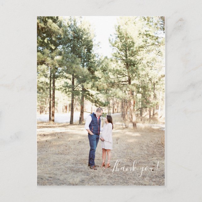 Chá de fraldas Obrigado Postar Cartão (Frente)