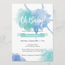Chá de fraldas Oh bebê, convite