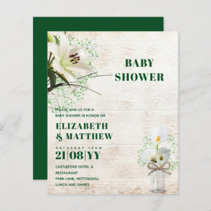 CHÁ DE FRALDAS ORÇAMENTAL Cala Lillie Rustic Chic