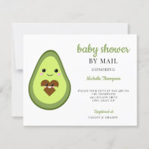 Chá de fraldas Orçamental Por Mail Kawaii Avocado 