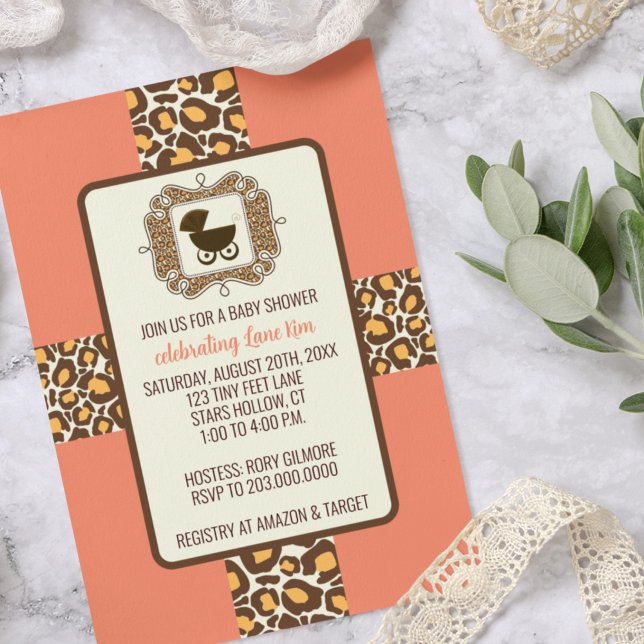 Chá de fraldas ou Gênero Revelar Convites de festa (Criador carregado)