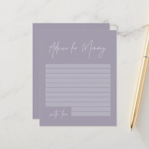 Chá de fraldas para mamães roxo lilás moderno