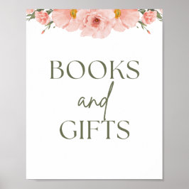 Chá de fraldas Peach Floral Poster Books & Gifts
